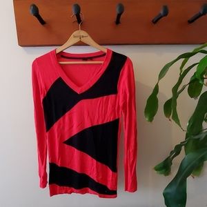Black and red twik tunic
